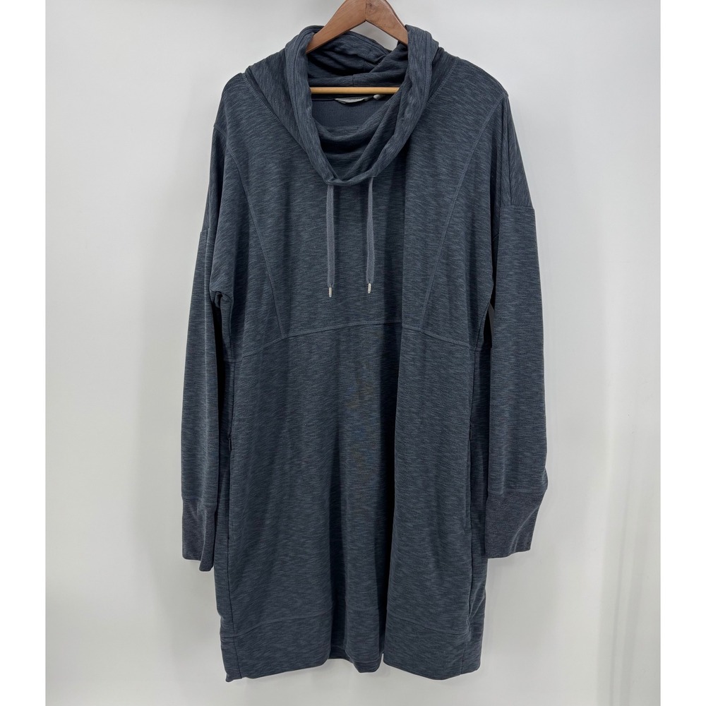 Athleta Sport It Cowl Neck Sweater Dress Women's 1X Heather Gray